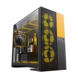 Geometric Future Model 5 Vent Black Yellow, E-ATX, Black Yellow, 1AM5VTBY00100