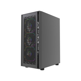 Powercase ByteFlow Black V2, ATX, 4x120mm ARGB, Black, CBFB-A4-V2