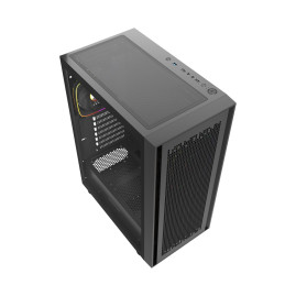 Powercase ByteFlow Black V2, ATX, 4x120mm ARGB, Black, CBFB-A4-V2
