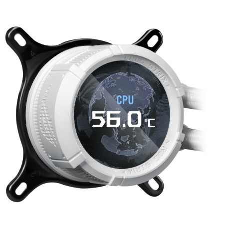 ASUS ROG STRIX LC III 360 ARGB LCD WHT, LGA1851/1700/1200/115X/AM5/AM4, 90RC00W2-M0UAY0, белый