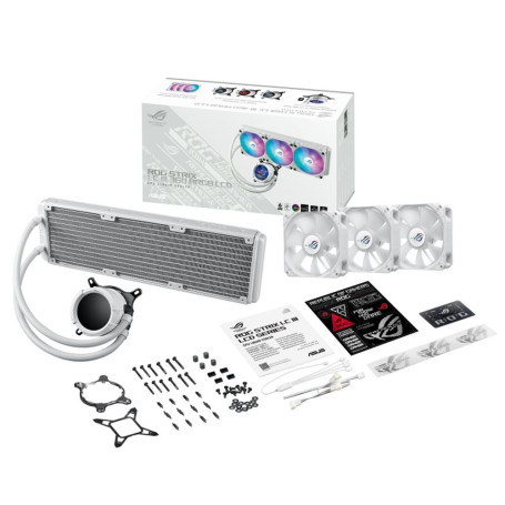 ASUS ROG STRIX LC III 360 ARGB LCD WHT, LGA1851/1700/1200/115X/AM5/AM4, 90RC00W2-M0UAY0, белый