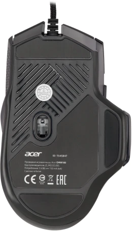 Acer OMW180, проводная, 6400dpi, черный
