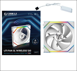 Вентилятор Lian Li UNI FAN SL WIRELESS 120 / 12SL1W1W WHITE / 120x124,5x28мм (PWM, ARGB, 2000 об/мин (Max.), 28.5dBa) / G99.12SL1W1W.R0