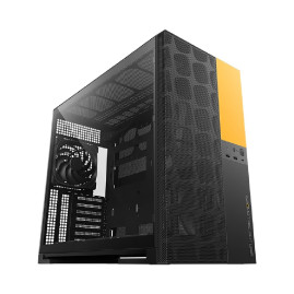 Geometric Future Model 5 Vent Black Yellow with fans, E-ATX, 5x140mm ARGB, Black Yellow, 1AM5VTBY01100