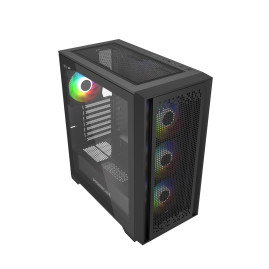 Powercase ByteFlow Black, ATX, 4x120mm ARGB, Black, CBFB-A4