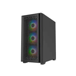 Powercase ByteFlow Black, ATX, 4x120mm ARGB, Black, CBFB-A4