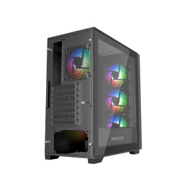 Powercase ByteFlow Black, ATX, 4x120mm ARGB, Black, CBFB-A4