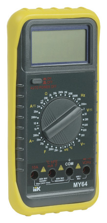 Мультиметр IEK Professional MY64 цифровой желтый/черный (TMD-5S-064)