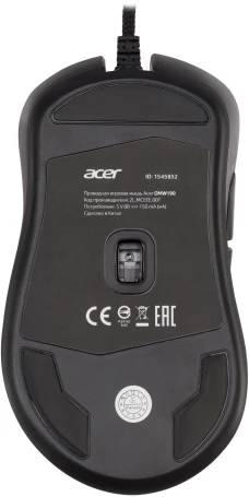 Acer OMW190, проводная, 6400dpi, черный