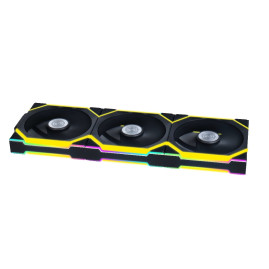 Комплект вентиляторов (3шт.) Lian Li UNI FAN SL WIRELESS 120 / 12SL1W3B BLACK / 120x124,5x28мм (PWM, ARGB, 2000 об/мин (Max.), 28.5dBa) / G99.12SL1W3B.R0