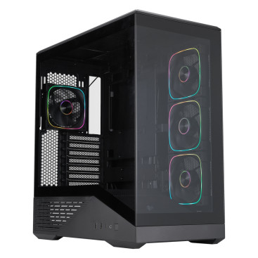 1STPLAYER GM7 ARGB, ATX, 4x120mm ARGB, Black, GM7-BK-3FN7R-1FN7