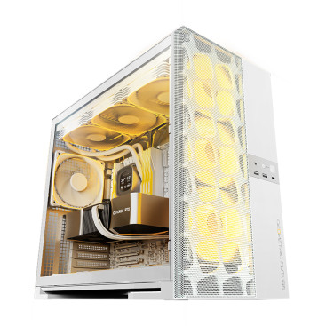 Geometric Future Model 5 Vent White, E-ATX, White, 1AM5VTWT00100