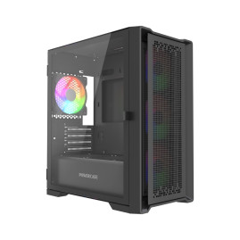 Powercase ByteFlow Micro Black LE, mATX, 4x120mm ARGB, Black, CAMBFB-A4-LE