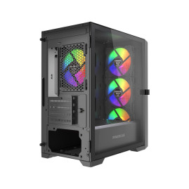 Powercase ByteFlow Micro Black LE, mATX, 4x120mm ARGB, Black, CAMBFB-A4-LE