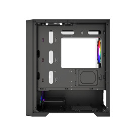 Powercase ByteFlow Micro Black LE, mATX, 4x120mm ARGB, Black, CAMBFB-A4-LE
