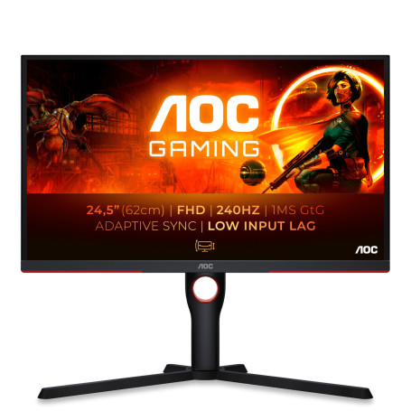 24.5" AOC FHD Gaming 25G3ZM, черный/красный