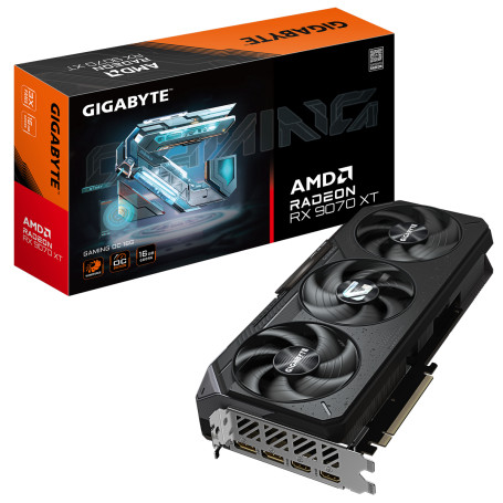 Gigabyte AMD Radeon RX 9070 XT GAMING OC 16GB GDDR6 256bit 2xDP 2xHDMI 3FAN (GV-R9070XTGAMING OC-16GD)