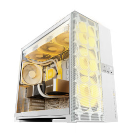 Geometric Future Model 5 Vent White with fans, E-ATX, 5x140mm ARGB, White, 1AM5VTWT01100