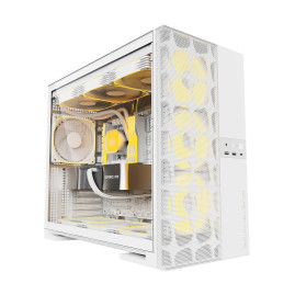 Geometric Future Model 5 Vent White with fans, E-ATX, 5x140mm ARGB, White, 1AM5VTWT01100