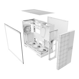 Geometric Future Model 5 Vent White with fans, E-ATX, 5x140mm ARGB, White, 1AM5VTWT01100
