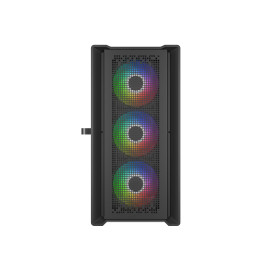 Powercase ByteFlow Micro Black, mATX, 4x120mm ARGB, Black, CAMBFB-A4