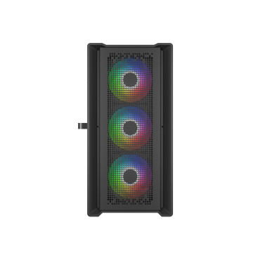 Powercase ByteFlow Micro Black, mATX, 4x120mm ARGB, Black, CAMBFB-A4