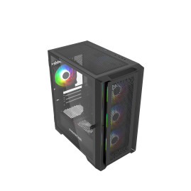 Powercase ByteFlow Micro Black, mATX, 4x120mm ARGB, Black, CAMBFB-A4