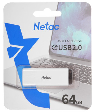 Память USB Flash Netac 64 Гб U185 USB 2.0 (белый)