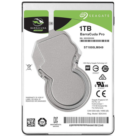 Seagate BarraCuda Pro 2.5" 1TB SATA 6Gb/s 7200rpm 128MB ST1000LM049