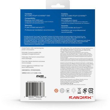 WD Blue SN510 500GB M.2 2280 PCIe Gen4x4 WDS500G5B0E
