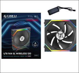 Вентилятор Lian Li UNI FAN SL WIRELESS 120 Reverse Blade / 12RSL1W1B BLACK / 120x124,5x28мм (PWM, ARGB, 2000 об/мин (Max.), 31dBa) / G99.12RSL1W1B.R0