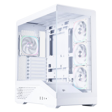 1STPLAYER GM7 ARGB, ATX, 4x120mm ARGB, White, GM7-WH-3FN7R-W-1FN7-W