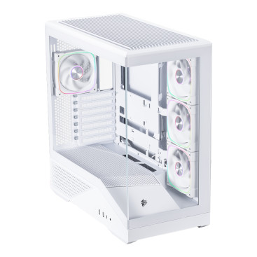 1STPLAYER GM7 ARGB, ATX, 4x120mm ARGB, White, GM7-WH-3FN7R-W-1FN7-W