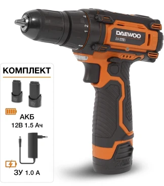 Дрель-шуруповерт Daewoo DAA 1220Li аккум. патрон:быстрозажимной (кейс в комплекте)