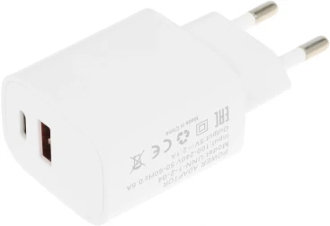 Сетевое зар./устр. Wiiix UNN-1-2-04-W 2.4A USB Type-C универсальное белый