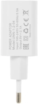 Сетевое зар./устр. Wiiix UNN-1-2-04-W 2.4A USB Type-C универсальное белый
