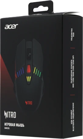 Acer Nitro OMR305, беспроводная, 3200dpi, черный
