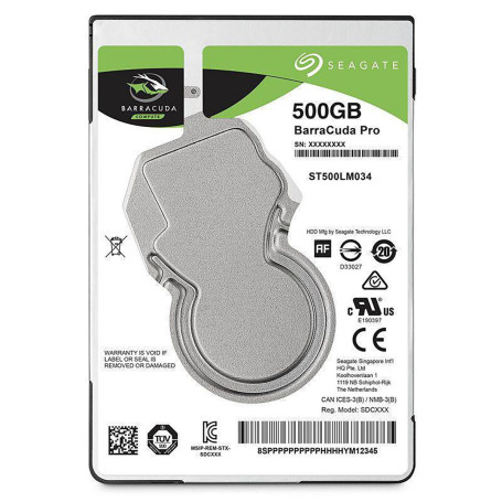 Seagate BarraCuda Pro 2.5" 500GB SATA 6Gb/s 7200rpm 128MB ST500LM034