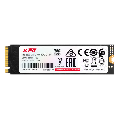 ADATA Mars 980 Blade 4TB M.2 2280 PCIe Gen5x4 SMAR-980B-4TCS