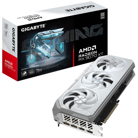 Gigabyte AMD Radeon RX 9070 XT GAMING OC ICE 16GB GDDR6 256bit 2xDP 2xHDMI 3FAN (GV-R907XGAMINGOCICE-16GD)