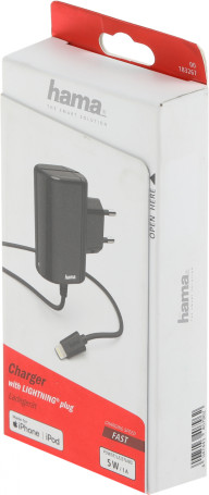 Сетевое зар./устр. Hama H-183267 5W 1A для Apple черный (00183267)