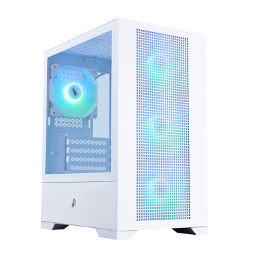 1STPLAYER Go2 ARGB, mATX, 4x120mm ARGB, White, Go2-WH-4F7-W