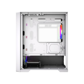 Powercase ByteFlow Micro White LE, mATX, 4x120mm ARGB, White, CAMBFW-A4-LE