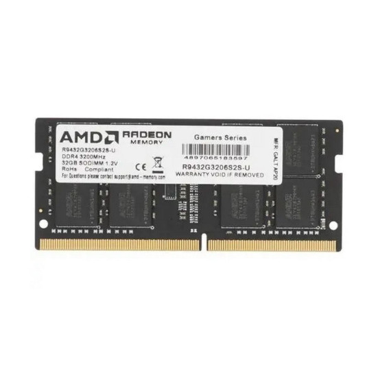 AMD Radeon R9 Gamers 32GB DDR4 3200MHz SO-DIMM R9432G3206S2S-UO