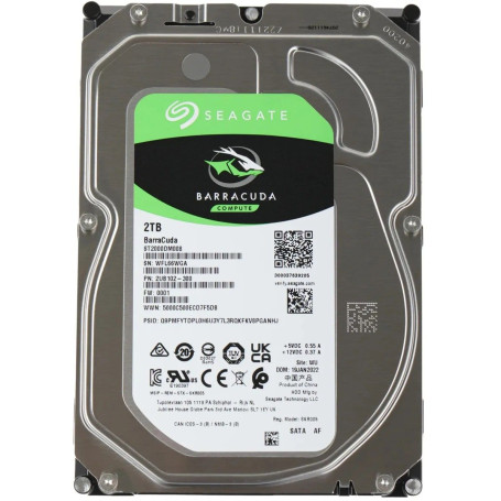 Seagate BarraCuda 3.5" 2TB SATA 6Gb/s 7200rpm 256MB ST2000DM008