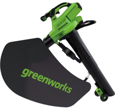 Воздуходувка-пылесос Greenworks GD40BV пит.:от аккум. зеленый/черный