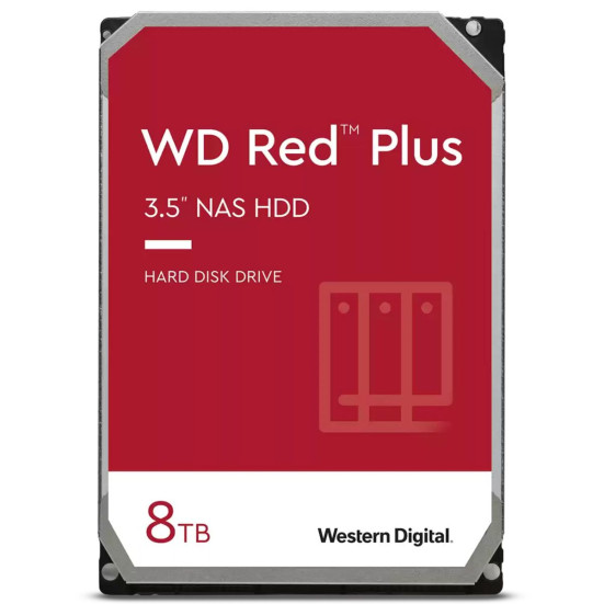 WD Red Plus 8TB 3.5" SATA 6Gb/s 7200rpm 256MB (WD80EFPX)
