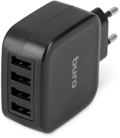 Сетевое зар./устр. Buro TJ-286B Smart 25W 5A 4xUSB универсальное черный (TJ-286B)