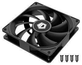 Вентилятор ID-COOLING FL-12025K 120x120x25мм (80шт./кор, 3pin, черный, 1250об/мин, супертихий) BOX