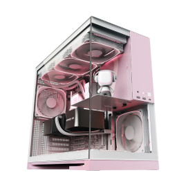 Geometric Future Model 5 White Pink with fans, E-ATX, 5x140mm ARGB, White Pink, 1AM5WKPK01100